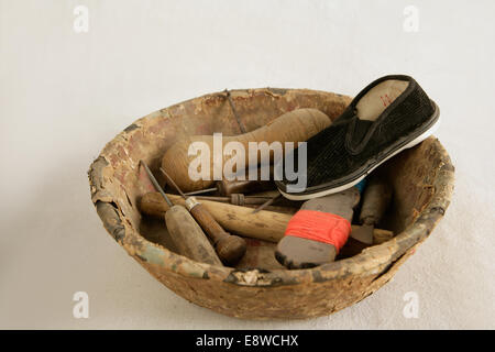 Outils pour la fabrication de chaussures Banque D'Images