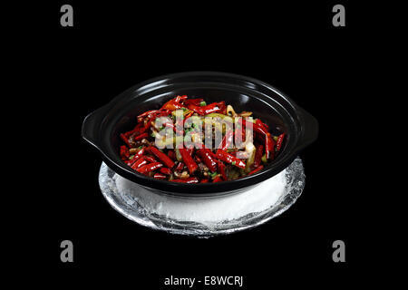 La cuisine chinoise Plancha lune bone Banque D'Images