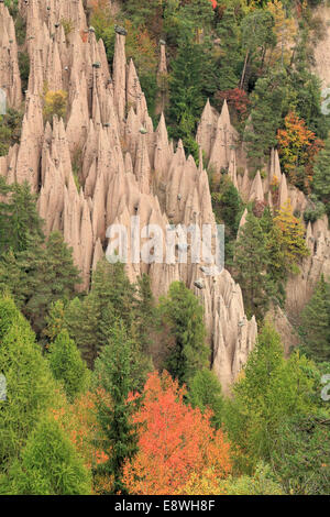 Terre Rittner pyramides près de Bozen/Bolzano, Italie Banque D'Images