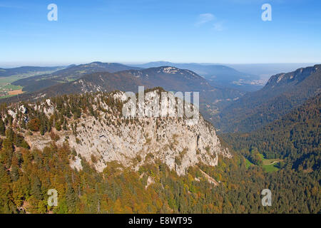 Rocky montagnes du Jura. Septembre 2014, la Suisse. Banque D'Images