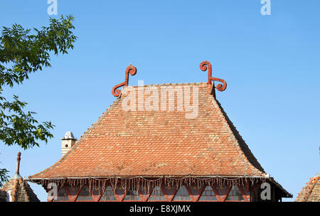 Haut toit de tuiles Banque D'Images