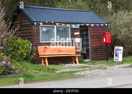 Ancien bureau de poste de sables bitumineux Loch Laggan Buie Isle of Mull Ecosse Banque D'Images