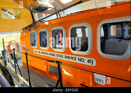 L'intérieur de l'embarcation RNLI st ives Cornwall England uk d'infiltration et Banque D'Images