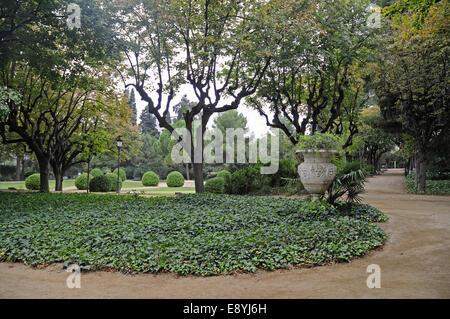 Jardins del Palau Reial de Pedralbes Banque D'Images