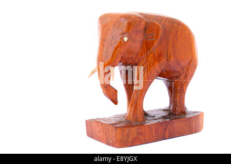 Figurine en bois d'un éléphant Banque D'Images