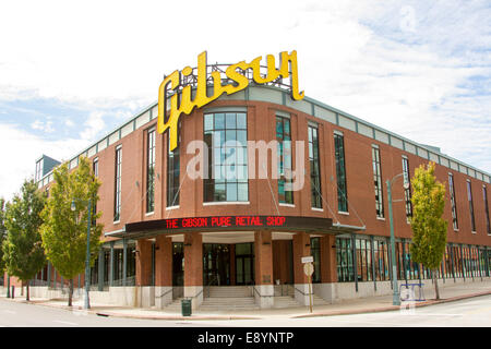 Gibson Guitar factory showcase situé sur Beale Street à Memphis, TN Banque D'Images