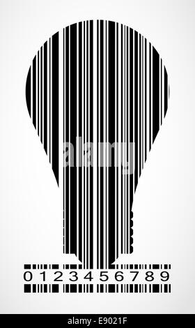 Image Illustration Vecteur Lampe code-barres Banque D'Images