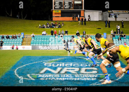 Sydney, Australie. 16 octobre, 2014. Sydney Stars redémarrer jouer avecun kickoff à Leichhardt Oval à Sydney. Credit : MediaServicesAP/Alamy Live News Banque D'Images