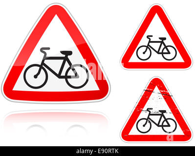 Intersection avec la moto road - road sign Banque D'Images