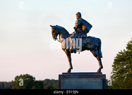 Stonewall Jackson à Manassas Battlefield Banque D'Images