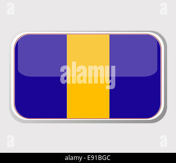 Pavillon de la Barbade dans le formulaire. Banque D'Images