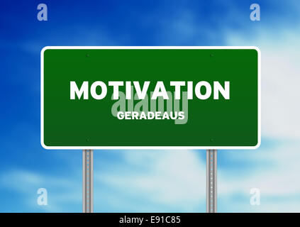 Motivation Street Sign Banque D'Images