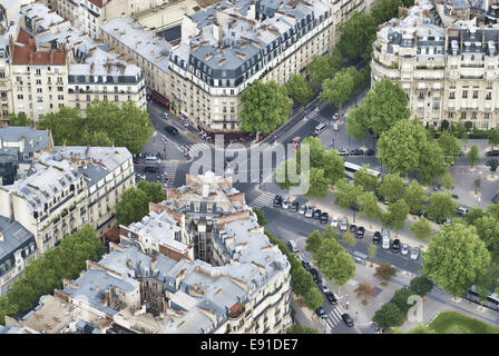 Vue depuis la tour Eifell Banque D'Images