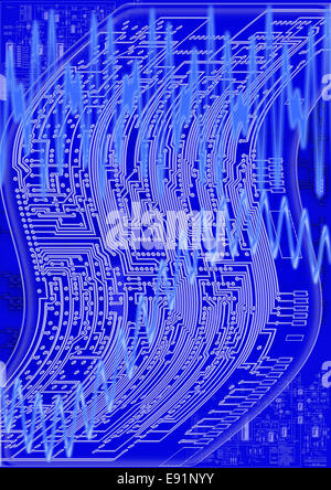 Plan circuit board Banque D'Images