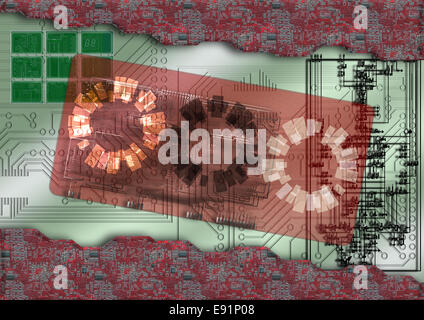 Circuit Board Background Banque D'Images