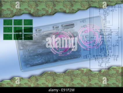 Circuit Board Background Banque D'Images