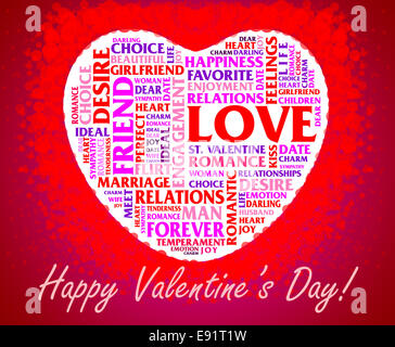 Collage de la Saint-Valentin Banque D'Images