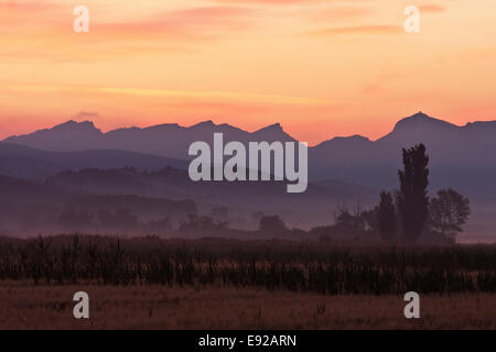 La gamme des Alpilles en Provence Banque D'Images