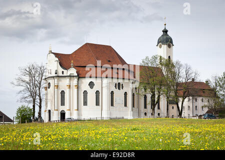 Wieskirche en Bavière Allemagne Banque D'Images