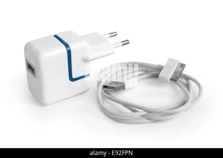 Adaptateur électrique au port USB Banque D'Images