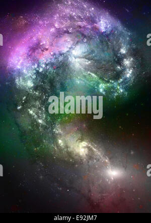 Space stars et nebula Banque D'Images