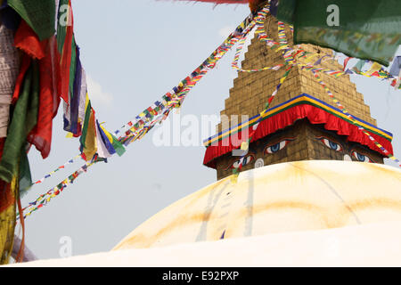 Stupa de Bodhnath, Katmandou, Népal Banque D'Images