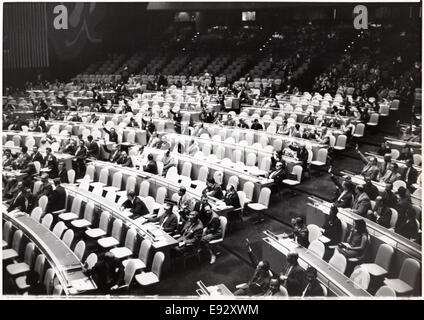 L'Assemblée générale des Nations Unies, le Plan de paix arabe, New York City, USA, 21 août 1958 Banque D'Images