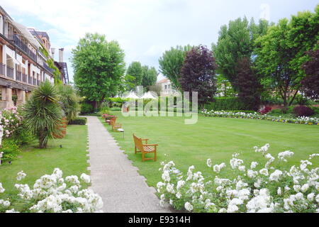 Sur le jardin de l'hôtel Cipriani à Venise, Italie Banque D'Images