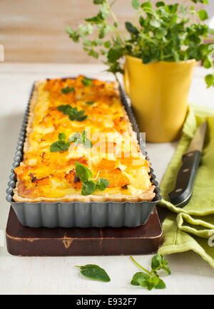 Tarte de ricotta et de citrouille Banque D'Images