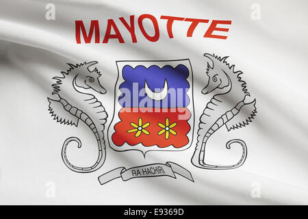 D'un drapeau dans le vent série - Mayotte Banque D'Images