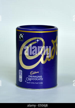 Cadbury Chocolat potable. "Dans du lait chaud. Banque D'Images