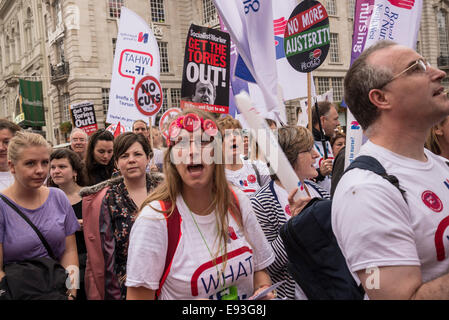 La Grande-Bretagne a besoin d'une augmentation de salaire de mars, Londres, 18 octobre 2014, UK Crédit : Bjanka Kadic/Alamy Live News Banque D'Images