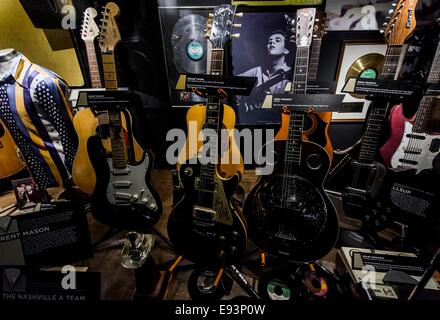 Nashville, Tennessee, USA. 18 Oct, 2014. Détail d'une exposition au Musicians Hall of Fame and Museum, l'un des rares musées de la musique ''Music City, USA. © Brian Cahn/ZUMA/Alamy Fil Live News Banque D'Images