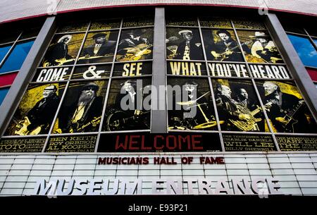Nashville, Tennessee, USA. 18 Oct, 2014. L'entrée au Musicians Hall of Fame and Museum, l'un des rares musées de la musique ''Music City, USA. © Brian Cahn/ZUMA/Alamy Fil Live News Banque D'Images