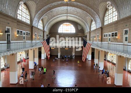 Registre d'Ellis Island, New York City, USA Banque D'Images