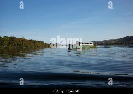 Lady Wakefield Steamer sur Ullswater, Lake District, UK. Banque D'Images