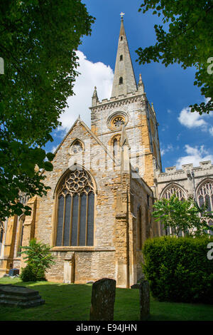 Église de Sainte Trinité - sépulture de Shakespeare, Stratford upon Avon, Warwickshire, Angleterre Banque D'Images