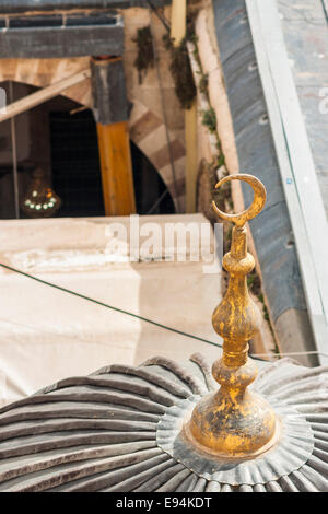Hébron,. Détails du haut de la caverne de Macpéla, dit être le lieu de sépulture des patriarches des Juifs. Banque D'Images