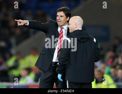 Cardiff, Royaume-Uni. 13 Oct, 2014. Chris Coleman Gestionnaire du pays de Galles - Euro 2016 Qualifications - Pays de Galles contre Chypre - Cardiff City Stadium - Cardiff - Pays de Galles - 13 octobre 2014 - Photo Simon Bellis/Sportimage. © csm/Alamy Live News Banque D'Images