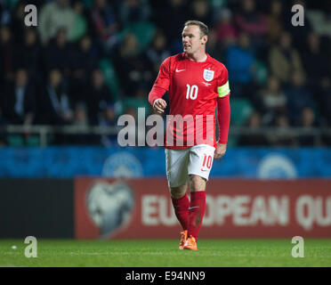 Tallinn, UK. 12 octobre, 2014. Wayne Rooney de l'Angleterre - l'Estonie et l'Angleterre - l'UEFA Euro 2016 Qualifications - A. Le Coq Arena - Tallinn - 12/10/2014 Philippe Pic Oldham/Sportimage. © csm/Alamy Live News Banque D'Images