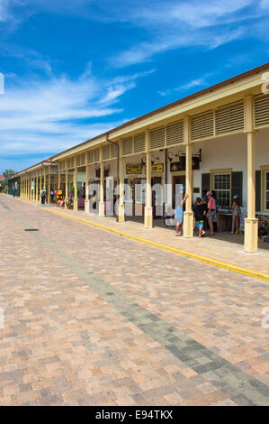 Quartier commerçant de Falmouth, Jamaïque Banque D'Images