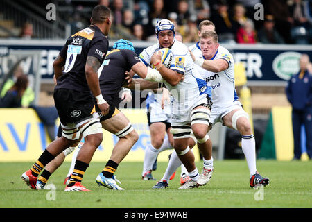 Londres, Royaume-Uni. 12 octobre, 2014. La baignoire Leroy Houston - Rugby Union - 2014/2015 Aviva Premiership - Wasps vs - Adams Park Stadium - Londres - 11/10/2014 - Charlie © Forgham-Bailey/Sportimage/csm/Alamy Live News Banque D'Images