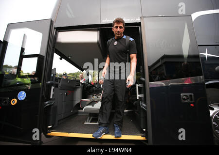 Londres, Royaume-Uni. 12 octobre, 2014. Bath's Gavin Henson arrive à Adam's Park - Rugby Union - 2014/2015 Aviva Premiership - Wasps vs - Adams Park Stadium - Londres - 11/10/2014 - Charlie © Forgham-Bailey/Sportimage/csm/Alamy Live News Banque D'Images