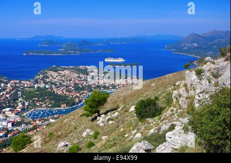 Elaphiten - Dubrovnik Dubrovnik und et les Îles Élaphites 01 Banque D'Images