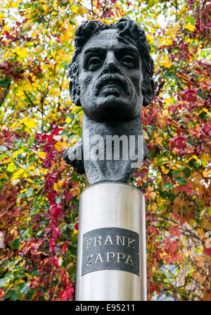 Monument dédié à Frank Zappa à Vilnius, Lituanie Banque D'Images