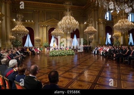 Belgique, Bruxelles le 2013/07/21 : cérémonie d'Abdication du Roi Albert II au Palais Royal Banque D'Images