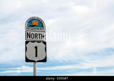 Panneau routier de la Floride de la route panoramique Banque D'Images