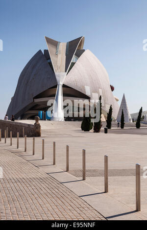 Le Palau de les Arts Reina Sofia à la Ciudad de las Artes y Ciencias, Palais des arts dans la ville des arts et des Sciences à Vale Banque D'Images