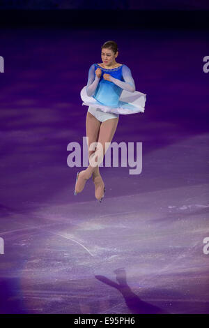 Yu-Na Kim (KOR) spectacle dans l'exposition Gala de patinage artistique aux Jeux Olympiques d'hiver de Sotchi en 2014, Banque D'Images