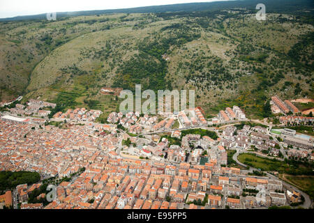 Vue aérienne, St Marco in Lamis, gargano, province de Foggia, Pouilles, Italie, Europe Banque D'Images